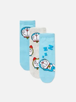 Outlet „Doraemon“ Sneakersocken, 3er-Pack Damen Socken