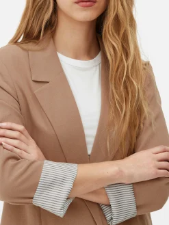 Online Eleganter Blazer Mit Offener Front Damen Blazer