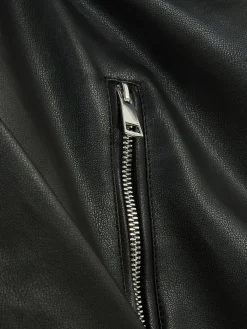 Sale Essential Bikerjacke Aus Kunstleder Damen Jacken Und Mäntel