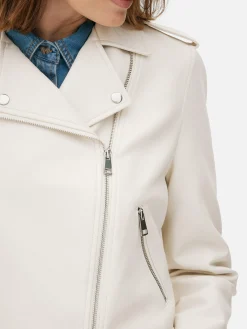 Hot Essential Bikerjacke Aus Kunstleder Damen Jacken Und Mäntel