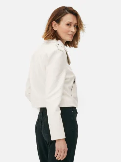 Hot Essential Bikerjacke Aus Kunstleder Damen Jacken Und Mäntel