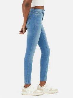 Sale Essential Skinny-Jeans Mit Mittelhohem Bund Damen Denim|Jeans
