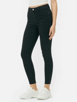 Discount Essential Skinny-Jeans Mit Mittelhohem Bund Damen Jeans