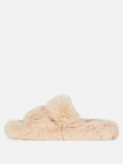 Clearance Flauschige Hausschuhe Mit Doppelriemen Damen Hausschuhe|Hausschuhe