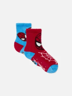 Discount Flauschige „Marvel Spider-Man“ Socken, 2er-Pack Kinder Socken