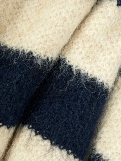 Best Flauschiger „Rita Ora“ Strickpullover Mit Streifen Damen Pullover Und Cardigans