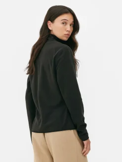 Discount Fleecejacke Mit Halbem Reißverschluss Damen Pullover Und Cardigans