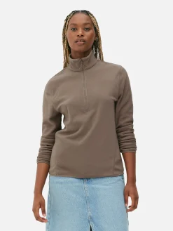 Best Fleecejacke Mit Halbem Reißverschluss Damen Pullover Und Cardigans