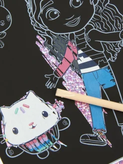 New „Gabby's Dollhouse“ Kratzbuch Kinder Basteln Und Handarbeiten