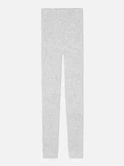 Outlet Gefütterte, Melierte Leggings Aus Samt Damen Strumpfhosen|Hosen Und Leggings