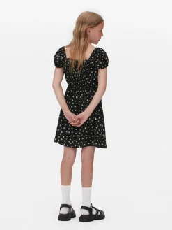 Hot Gekräuseltes Kleid Mit Blumenmuster Kinder Kleider