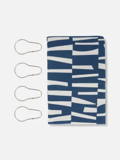 Discount Gemusterter Duschvorhang Badematten