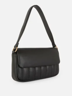 Clearance Gepolsterte Schultertasche Aus Kunstleder Damen Taschen Und Portemonnaies