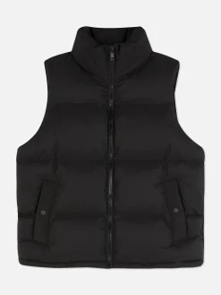 Online Gepolsterte Weste Mit Trichterkragen Damen Jacken Und Mäntel