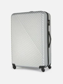 Geriffelter Hartschalenkoffer Mit Vier Rädern Koffer Und Reisegepäck