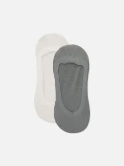 Best Gerippte Füßlinge Aus Mikrofaser, 2er-Pack Damen Socken
