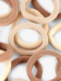 Sale Gerippte Haargummis, 20er-Pack Damen Haarschmuck