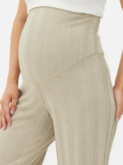 Clearance Gerippte Umstandshose Mit Weitem Bein Damen Hosen Und Leggings