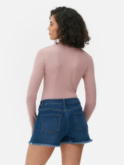 Sale Gerippter Body Mit Weicher Haptik Damen Tops Und T-Shirts