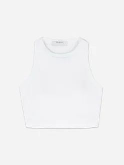 Sale Geripptes, Kurzes Trägertop Mit Racerback Damen Tops Und T-Shirts