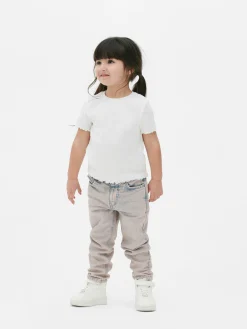 Geripptes T-Shirt Mit Gekräuseltem Saum Kinder Tops Und T-Shirts