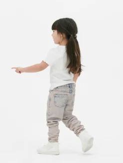 Geripptes T-Shirt Mit Gekräuseltem Saum Kinder Tops Und T-Shirts