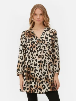 Outlet Gesmoktes Minikleid Mit V-Ausschnitt Damen Kleider