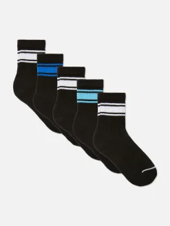 Clearance Gestreifte Sportsocken, 5er-Pack Kinder Socken