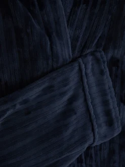 Sale Gestreifter Bademantel Mit Ausgebranntem Effekt Herren Schlafanzüge