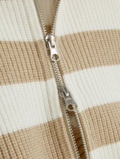 Outlet Gestreifter Cardigan Mit Reißverschluss Kinder Pullover Und Cardigans