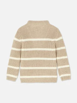 Outlet Gestreifter Pullover Mit Trichterkragen Pullover Und Cardigans