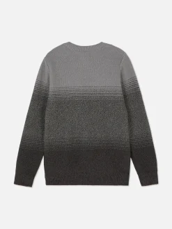 Discount Gestreifter, Strukturierter Strickpullover Kinder Pullover Und Cardigans