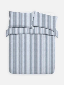 Best Gestreiftes Bettwäscheset Aus Seersucker, Super-Kingsize Bettwäsche Und Sets