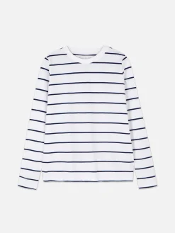 Hot Gestreiftes Langarmtop Damen Tops Und T-Shirts