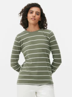 Sale Gestreiftes Langarmtop Damen Tops Und T-Shirts