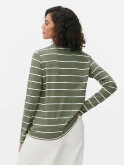 Sale Gestreiftes Langarmtop Damen Tops Und T-Shirts