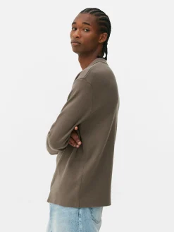 Discount Gestricktes Hemd Mit Druckknöpfen Herren Hemden