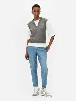 Hot Gestricktes Tanktop Mit V-Ausschnitt Damen Pullover Und Cardigans