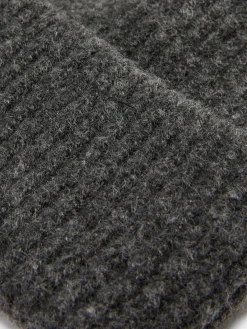 Online Grobstrick-Beanie Mit Umschlag Damen Mützen, Handschuhe Und Schals