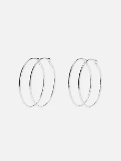 Clearance Große Creolen, 2er-Pack Damen Schmuck