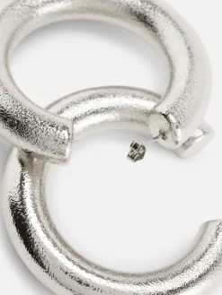 Große Creolen In Metallic-Optik Damen Schmuck