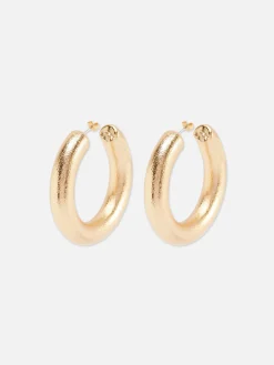 Outlet Große Creolen In Metallic-Optik Damen Schmuck