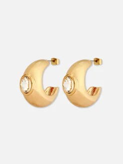 Online Große „Rita Ora“ Creolen Mit Schmucksteinen Damen Schmuck