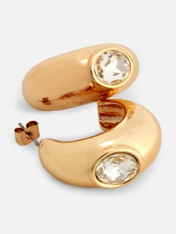 Online Große „Rita Ora“ Creolen Mit Schmucksteinen Damen Schmuck