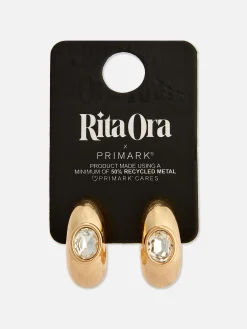 Online Große „Rita Ora“ Creolen Mit Schmucksteinen Damen Schmuck