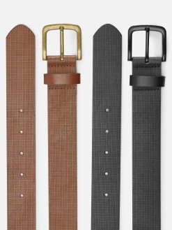 Sale Gürtel Mit Prägung, 2er-Pack Herren Gürtel