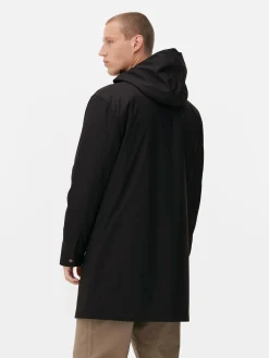 Best Gummierter Parka Mit Kapuze Herren Jacken Und Mäntel