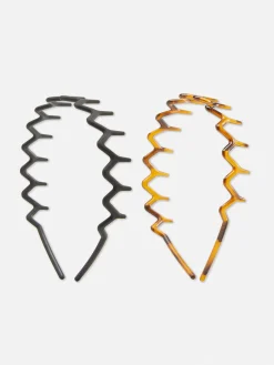 Sale Haarreife Mit Zickzack-Design, 2er-Pack Damen Haarschmuck