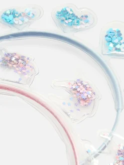 Hot Haarreifen Mit Glitzerpartikeln, 2er-Pack Kinder Haarschmuck