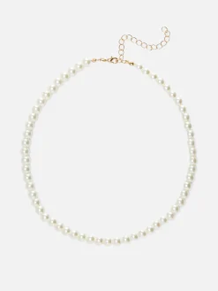 Halskette Mit Kunstperlen Damen Schmuck